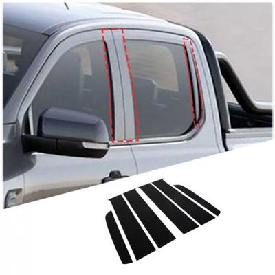Glossy Black Window Center Pillar Trim Cover For Ford Ranger