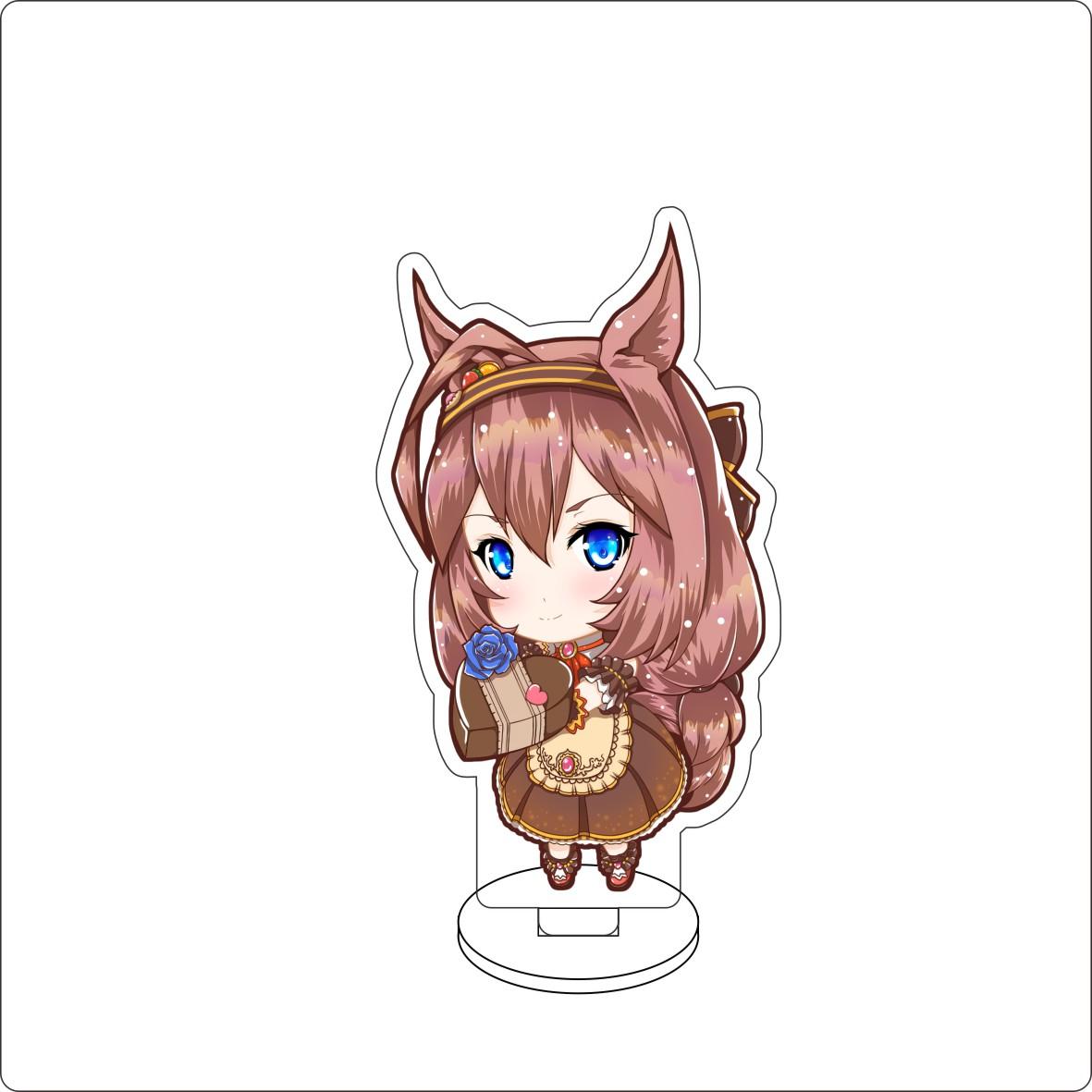 

10CM Anime Pretty Derby Figure Stand Model Kitasan Black/Satono Diamond/Satono Crown Cute Desk Decor Standing Sign Gifts 10CM