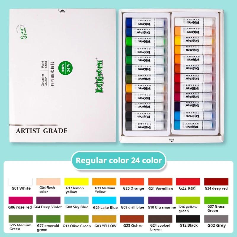 Bastões de Tinta Guache Sólidos Macios/Pastéis/Lápis de Cor Básicos/Macaron 6/12/18/24 Cores Desenho Graffiti Arte Lápis de Cor Não Tóxicos Pastéis