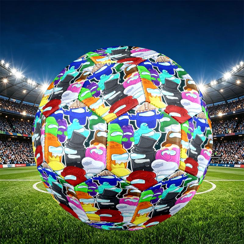 Among Us Print Size 5 Soccer Ball, PU Wear Resistant Football for Match Training and Daily Practice, Birthday Gift for Soccer Fans