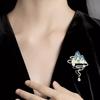 Chinese fashion Wanli mountains and rivers brooch high-end new pearl corsage pin coat anti-light accessories