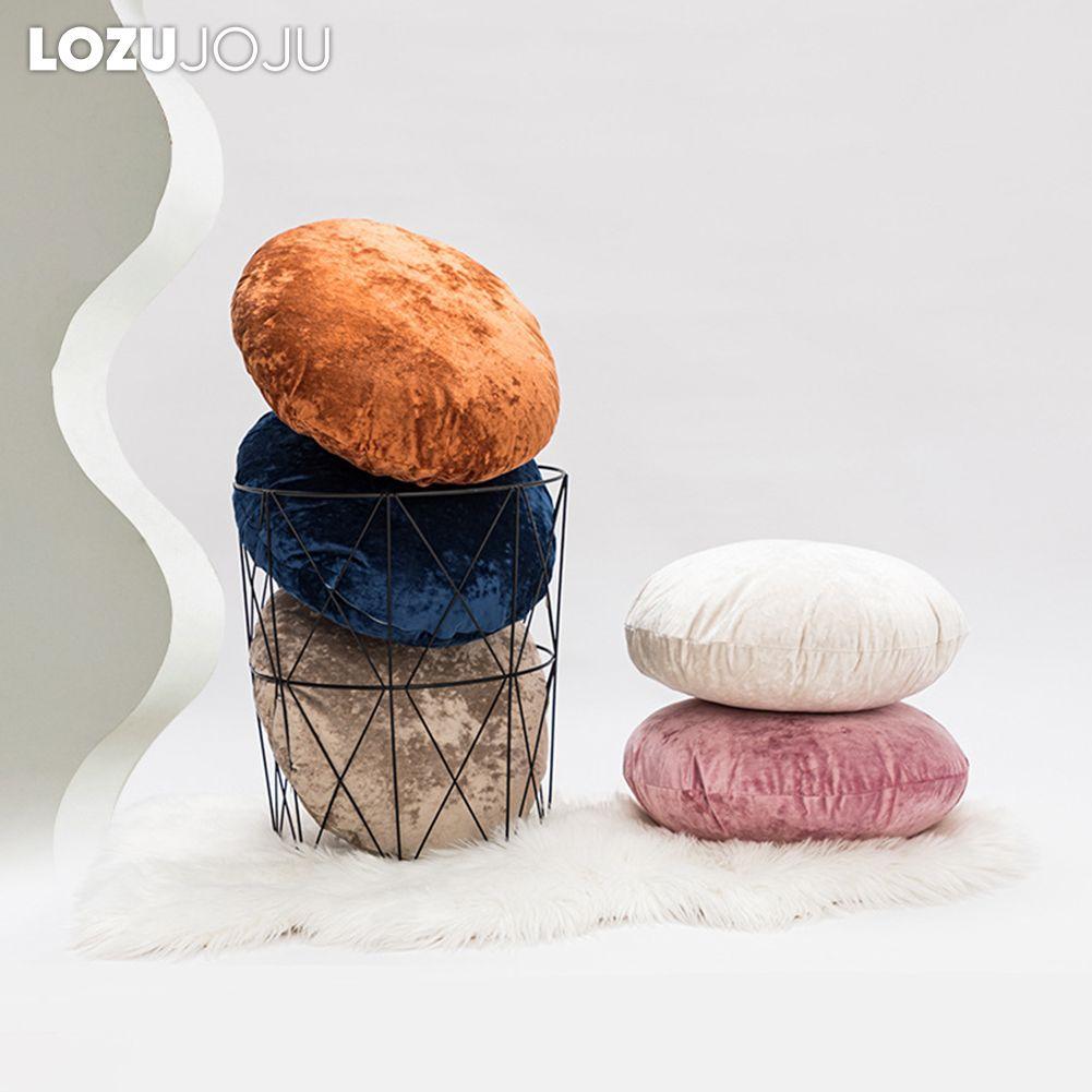 

1 шт. LOZUJOJO однотонные бархатные круглые чехлы на подушки для дивана и стула, наволочки для подушек, офисный домашний декор