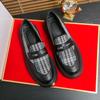 Fashion Dress Leather Shoes with Thick Soles Fashion Luxury Men Slip on Mocassin Fashion Casual Shoes Classic Original Handmade Shoes