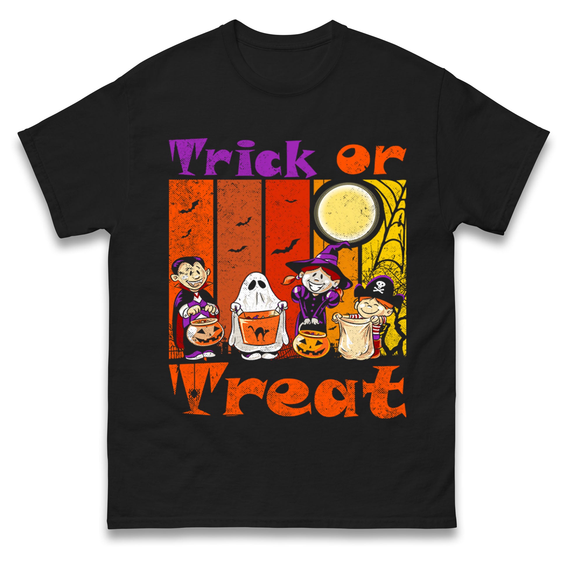 

Scary Vampire Trick Or Treat Halloween Mens T Shirt Womens Tops Teess 3XL