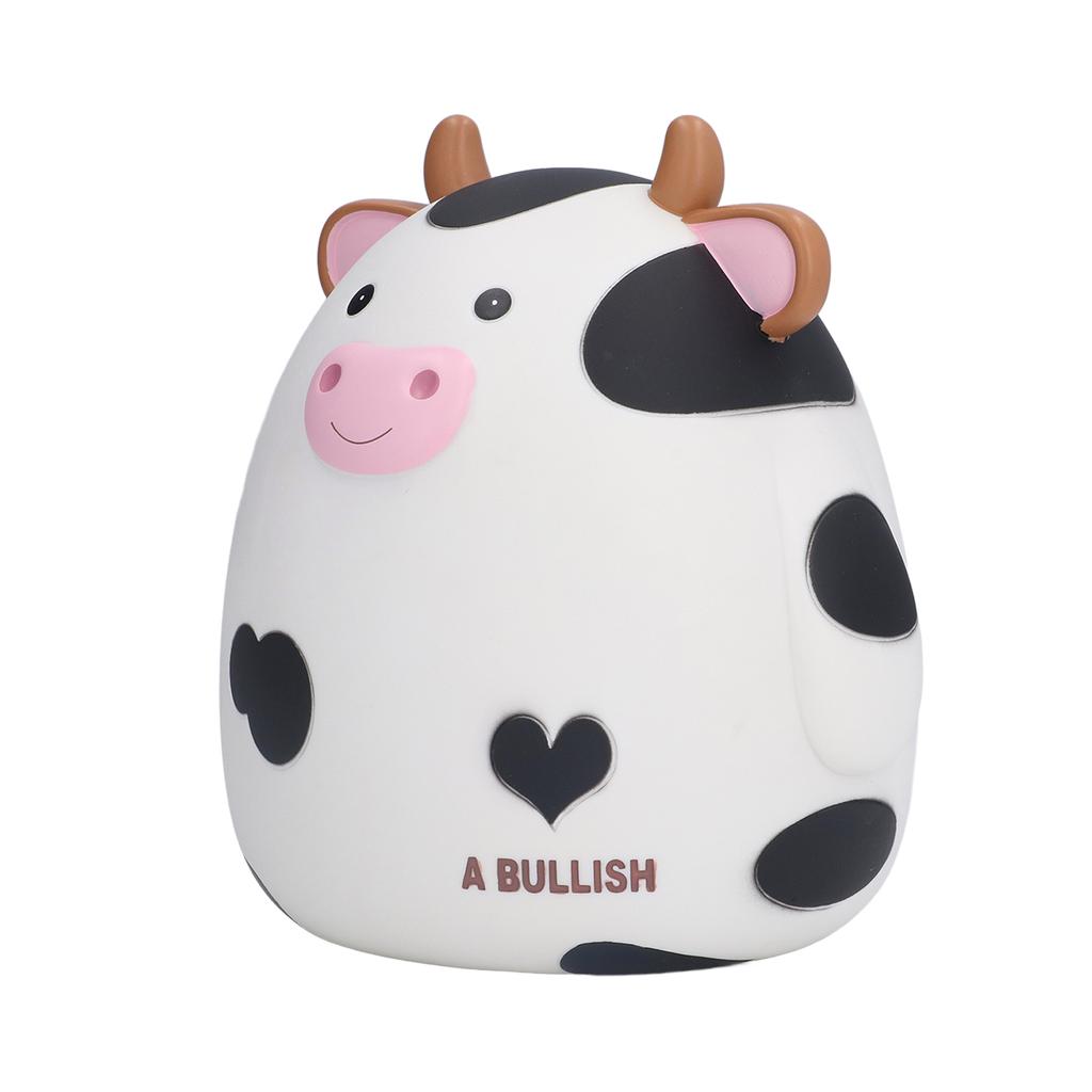 Kids Piggy Bank Cute Little Cow Cartoon Design Eco Friendly Exquisite Smooth Lines Natural Colour Coin Bank