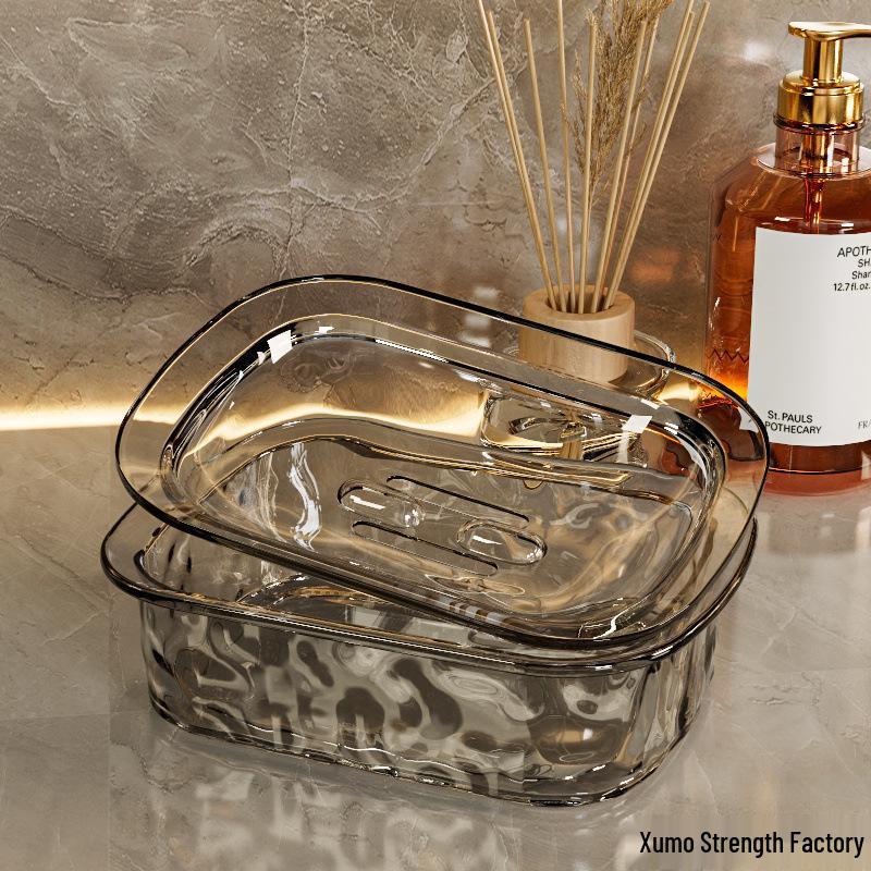 Luxury Double-Layer Draining Soap Storage Rack for Bathroom