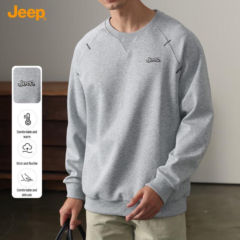 Jeep Men's Loose Fit Round Neck Sweatshirt