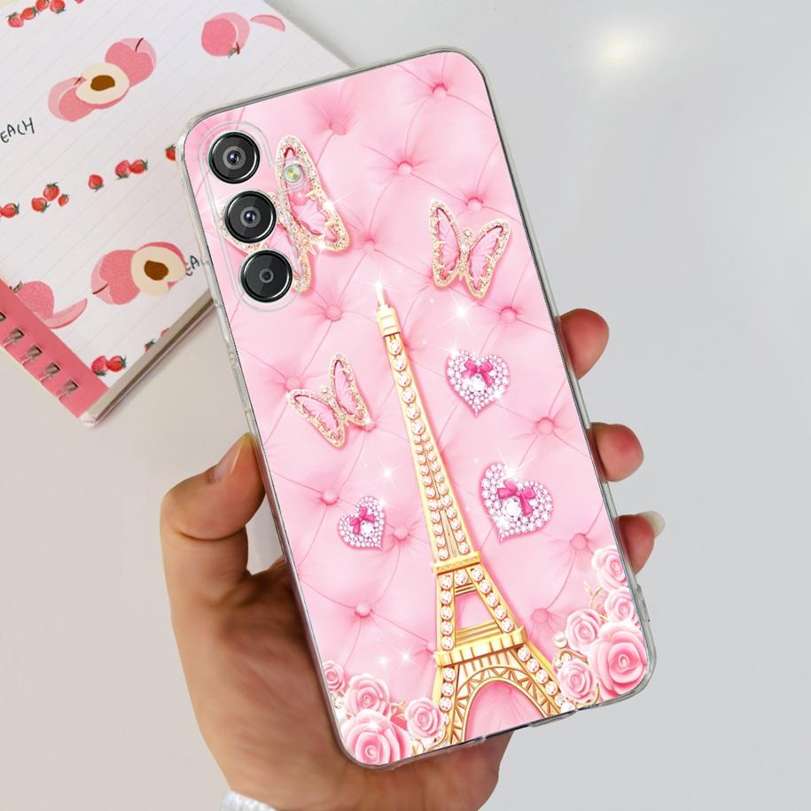 For Samsung Galaxy M15 5G Case SM-M156B Luxury Marble Clear Silicone Soft TPU Phone Cover For Samsung Galaxy F15 5G