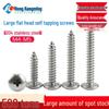 Stainless Steel Cross Mushroom Head Self-Tapping Screws, Large Flat Head, M3/M4/M5/M6, Pointed Tail.