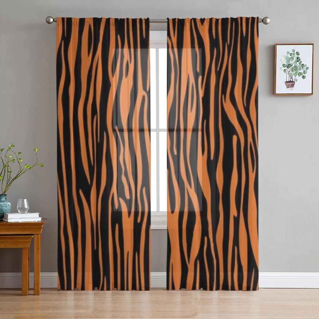 Zwierzęca Skóra Tło Przezroczyste Zasłony Okienne Do Salonu Sypialni Nowoczesne Woalowe Tiulowe Zasłony Tkanina Draperie Do Kuchni