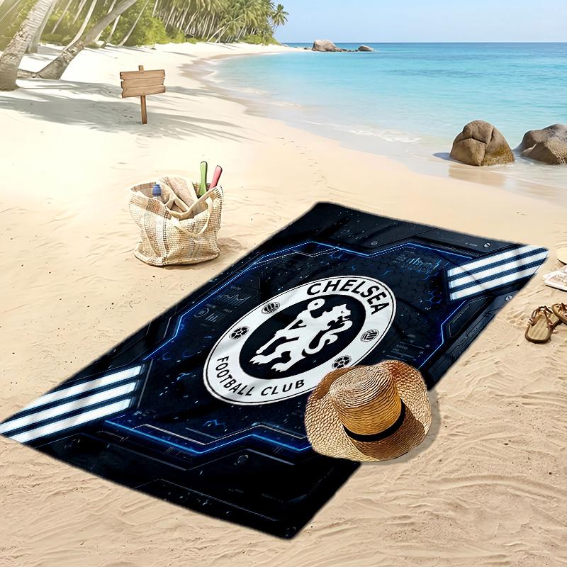 Chelsea FC Printed Beach Towel Quick Dry Soft TowelPortable Large Rectangular Beach Blanket for Travel Swimming Pool
