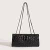 Crocodile Pattern Brand Women's Handbag Luxury Designer Wedding Party Evening Purse Clutch Bag Metal Chain Long Shoulder Bag