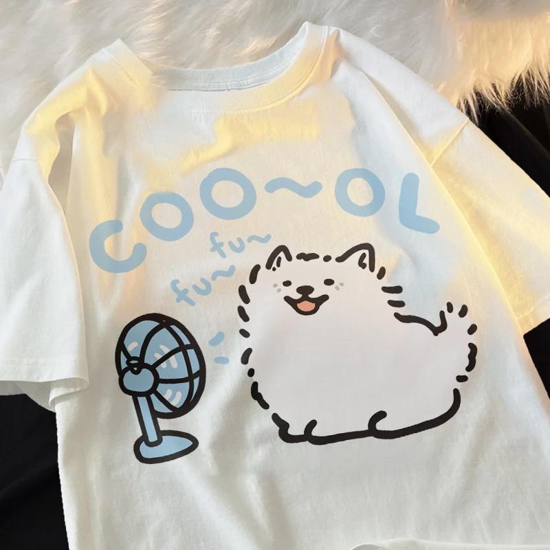 

Blower Fan Cartoonprinting Unisex Tee Clothing Fitting Leisure T Shirt Leisure Youth Tee Shirt Funny Short Sleeved Graphic T Shirts S