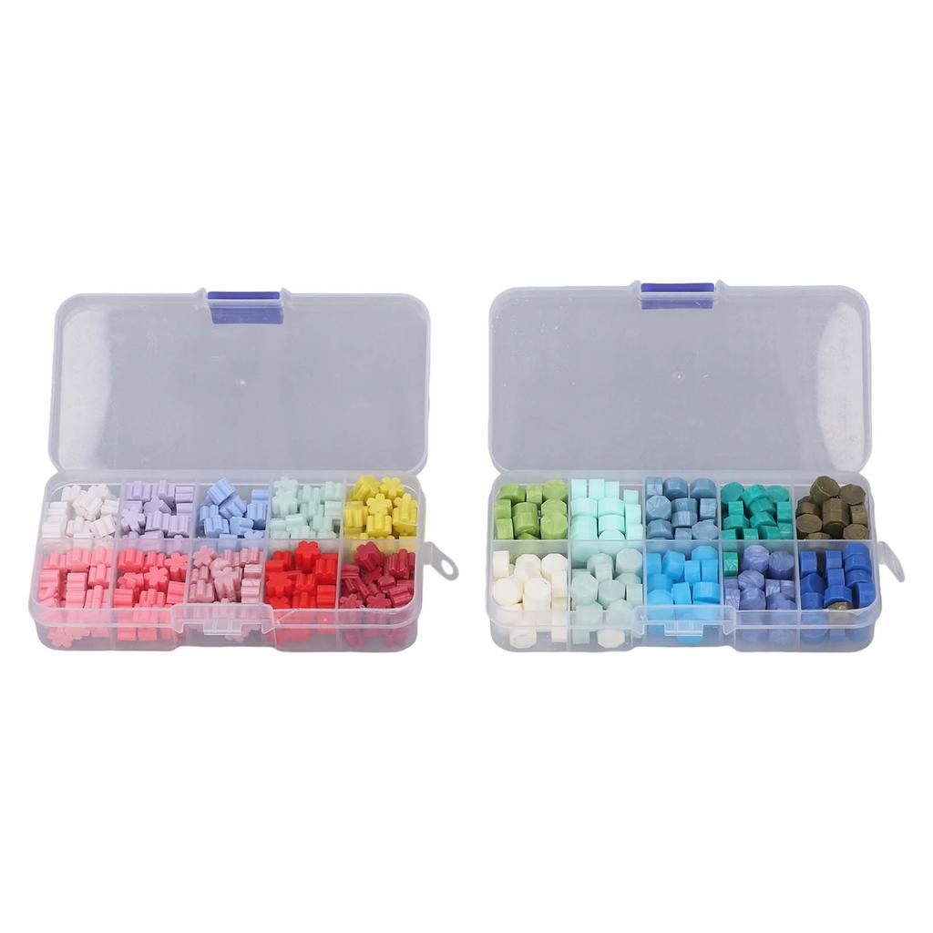 400 Pcs Sealing Wax Beads 20 Colors Sealing Stamp Wax Bead with Storage Box for Invitations