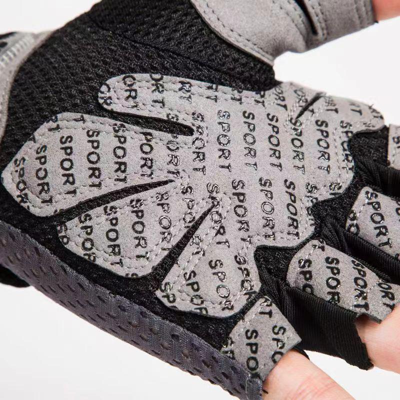 Men's & Women's Anti-Slip Fingerless Fitness Gloves - Wrist Support, Lightweight Summer Design for Cycling and Training