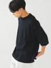 Beams Men's S/S TEE Loose Mercerized T-Shirt, Black, Size Small, 11041318803