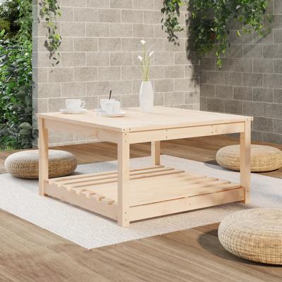 Garden Table 32.5  X 32.5  X 17.7  (82.5 X 82.5 X 45 Cm) Solid Pine Wood