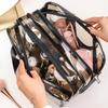 1 Peça Bolsa de Maquiagem para Viagem Bolsa para Pincéis de Maquiagem Bolsa de Higiene Pessoal Bolsa de Maquiagem Transparente Feita de Material PVC, Bolsa de Higiene Pessoal Portátil, Bolsa de Armazenamento de Cosméticos