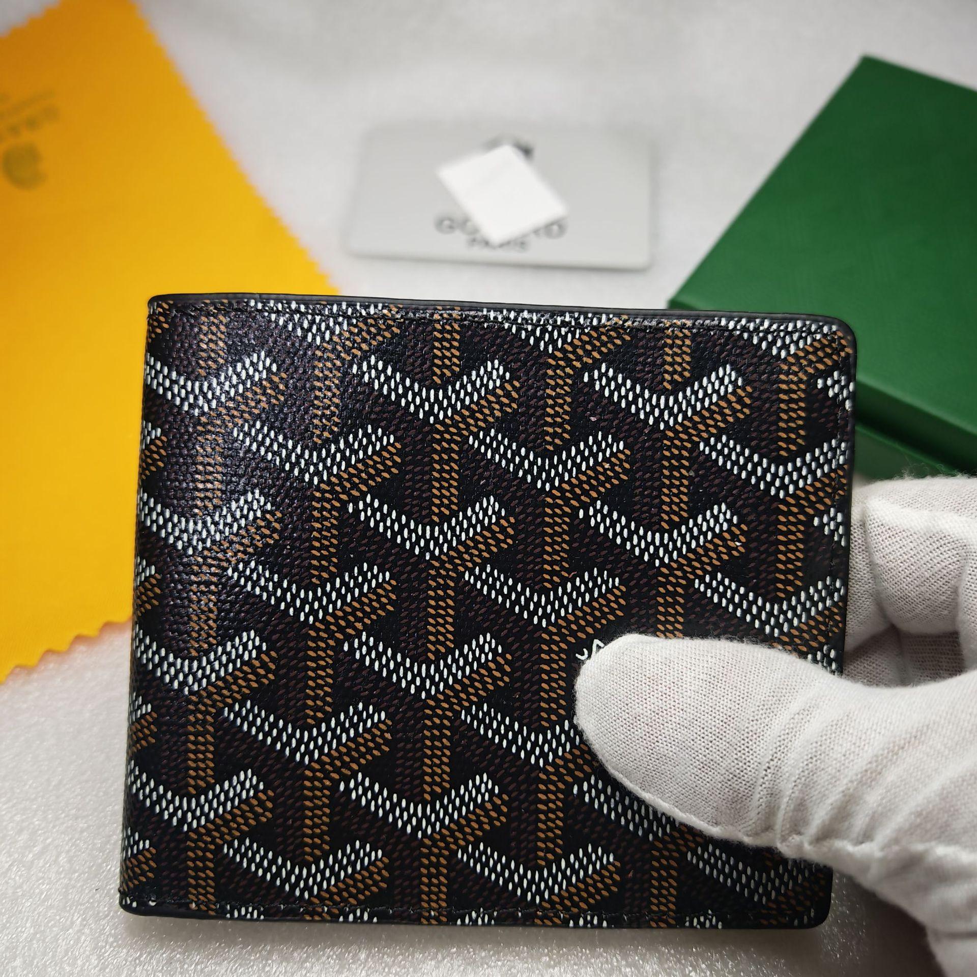 Chose One Goya Houndstooth Unisex Portemonnee - Nieuwe Print, Compact Ontwerp voor Mannen en Vrouwen 11.5x9CM bruin/zwart