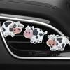 New Acrylic Cartoon Cow Car Perfume Clip Air Vent Decorative Cute Cow