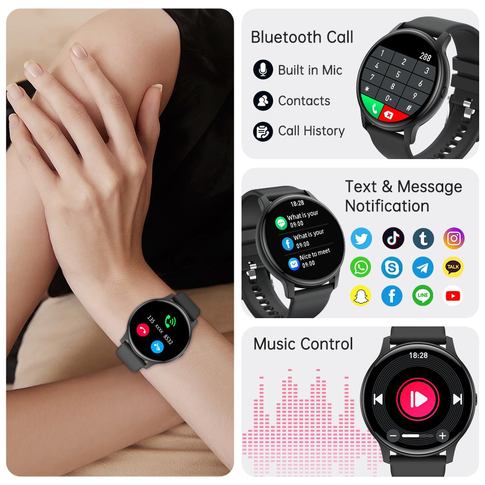 S40Z Smartwatch Men Women Bluetooth Call Smart Watch Waterproof Swim Health Monitoring Music Weather Watches