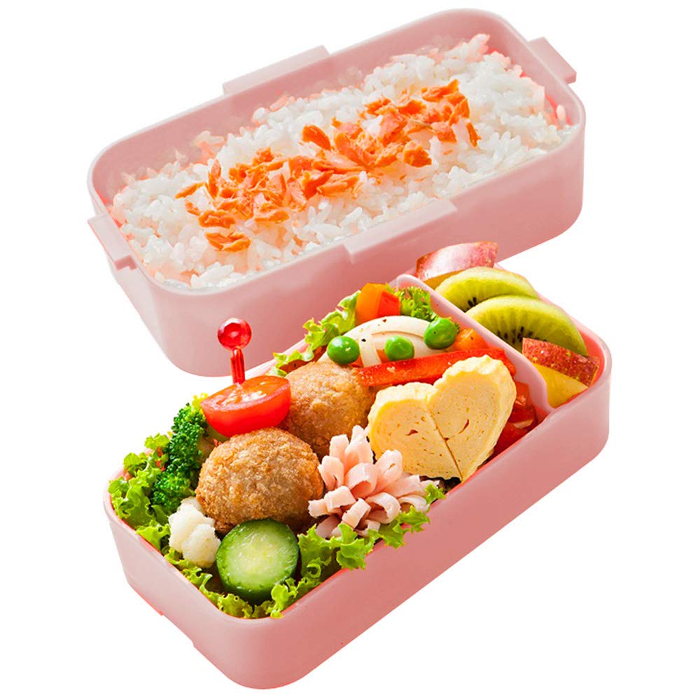 Skater Antibacterial Soft Serving Bento Made In PFLW4AG Ag+ Two-Tier Box, 600ml, Nekotto, Colorful, Japan,