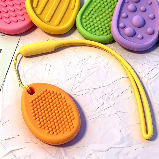 6Pcs Sensory Stone Eraser Set Textured Worry Stone Fidget Eraser Classroom Focus Aid Anxiety Stress Relieving Mini Eraser Toy
