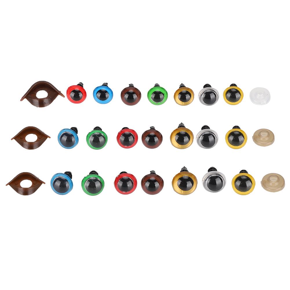 Mix Color Plastic Safety Eyes with Washer Accessories for DIY Crafts Teddy Bear Animal Dolls Puppet
