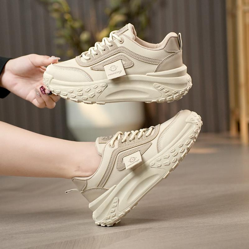 Women's Korean Dad Shoes - 2025 Spring Running & Casual Sneakers, Thick-Soled, Height-Boosting