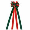 Holiday Ornament Oversized Large Tree-Top Bow with Hanging Ribbon Tails Festive