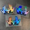 1PC Rock Music JUL Gesture Car Stickers Waterproof Vinyl Decals for Auto Window Bumper Rear Windshield Motorcycle Laptop Decors