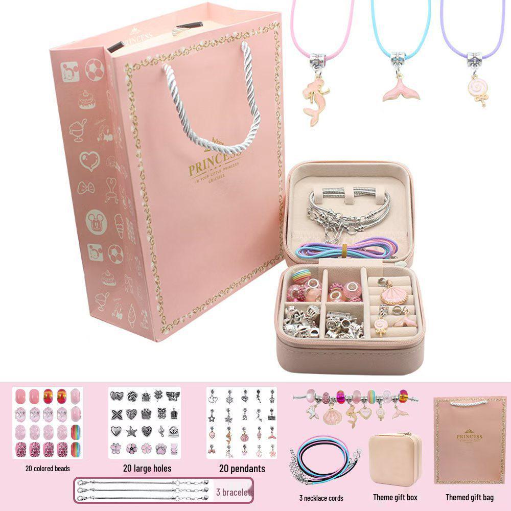 Unicorn Pink Crystal Beaded Bracelet DIY Kit for Kids