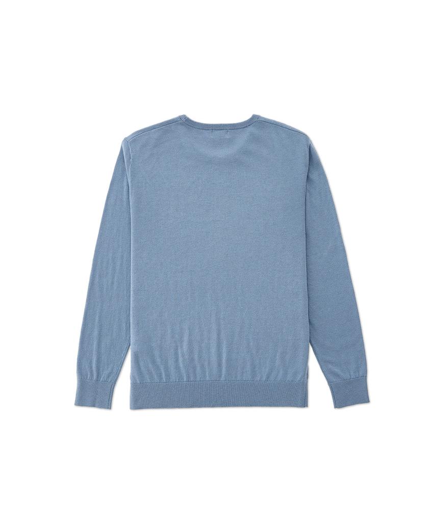 STCO [Black Label] Washable Round Wool Blend Knit Blue (Basic Fit)_Sktuz02Nsl