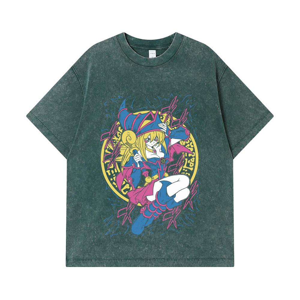 275 GSM Washed T-shirts 100% Cotton Yu-Gi-Oh V3 Maga Obscura Print Unisex Heavy Cotton T Shirt