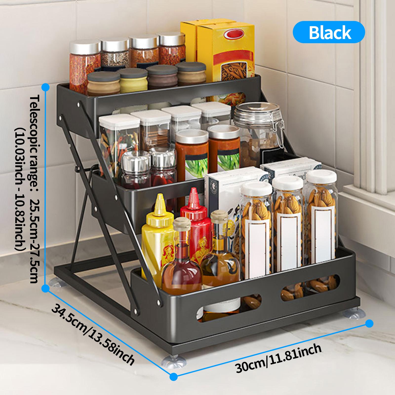 

Трехъярусная складная полка для специй Pancidium 3-tier чёрный