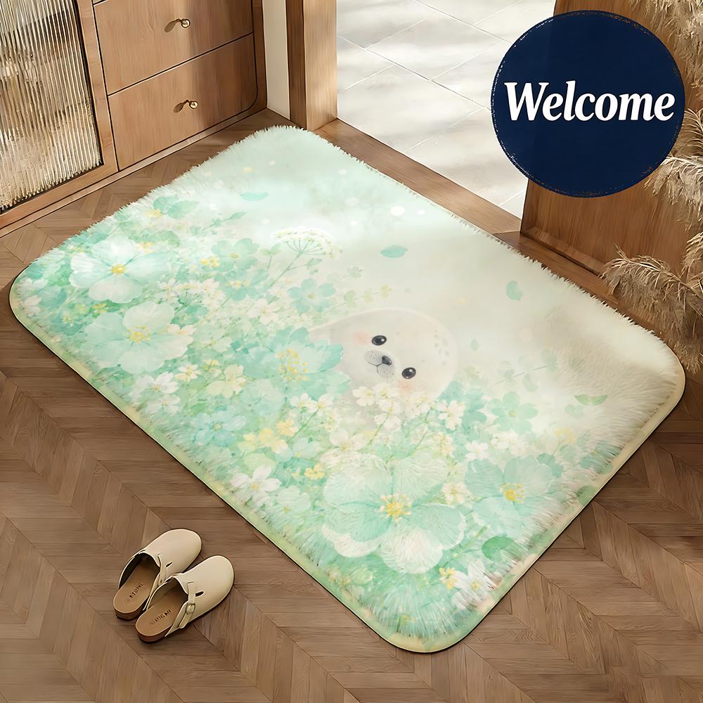 Soft Bloom Realm Floor Mat Non-Slip Absorbent Doormat Bathroom Bedroom Home Decor Rug