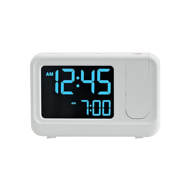 A20F-Simple LCD Digital Multifunctional Projector Alarm Clock Bedside Alarm Table Mute Alarm Clock Electronic Clock
