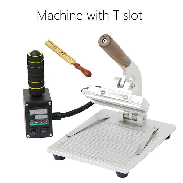 ZONESUN ZS-90ZM Manual Hot Foil Stamping Machine for Leather & PVC Crafts 110 volts Machine with T slot