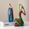 Figurines Abstraites Nordiques Sculpture Miniature de Luxe Créative Décoration de Bureau Sculptures Ornements d'Art pour Armoire à Vin