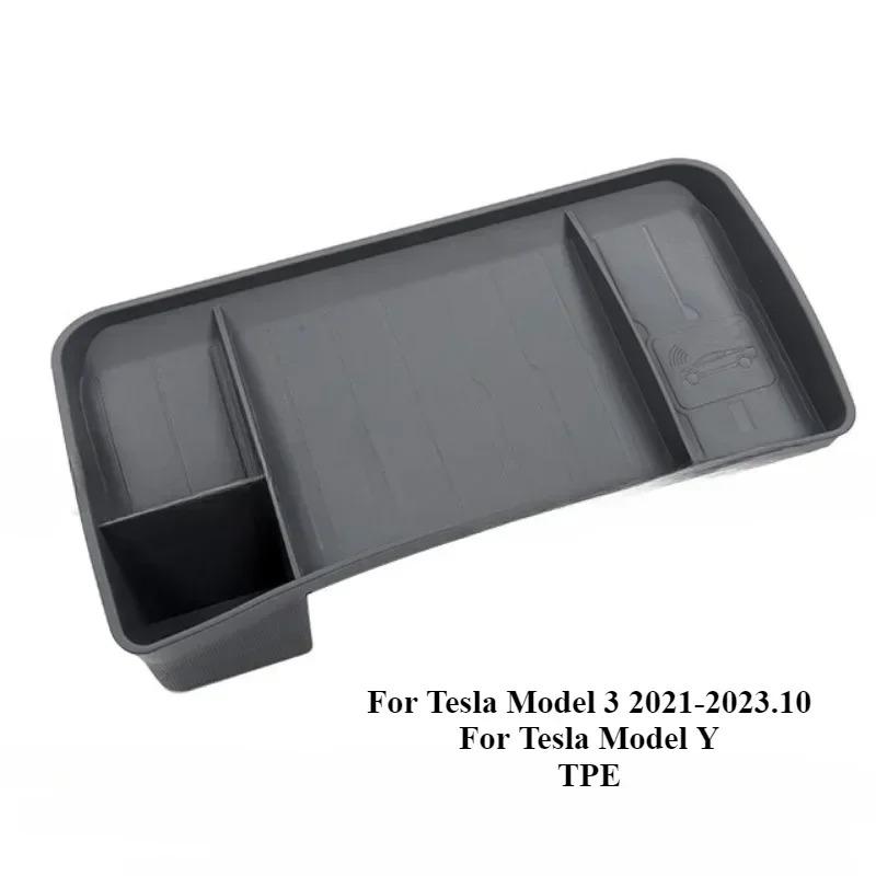 Für Tesla Model 3/Y/3+ ETC Armaturenbrett-Bildschirm Hinterer Aufbewahrungsbehälter Ablage Taschentuchbox Unsichtbare Halterung Organizer Innenzubehör