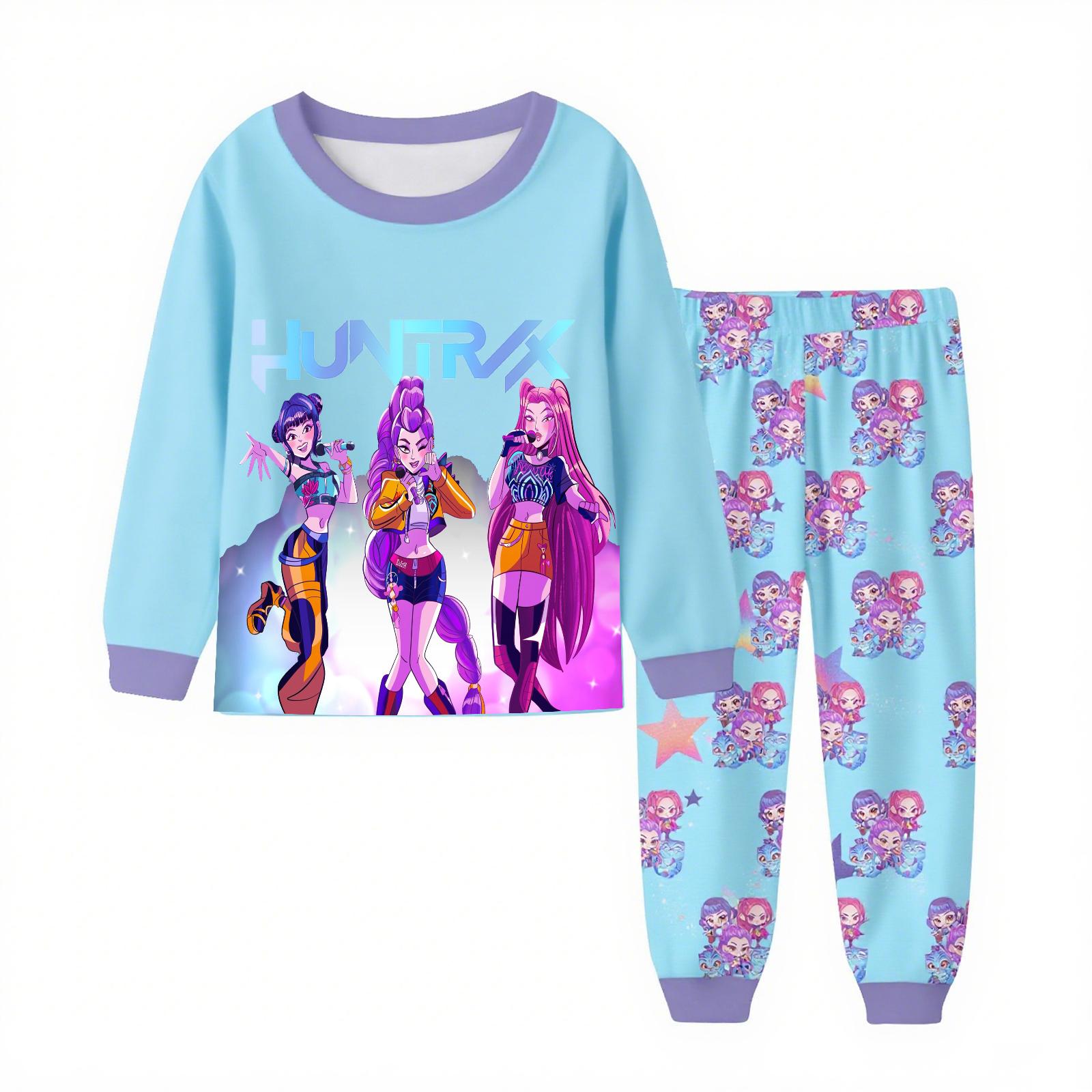 

Children s Fashion Suit Skirt Round Neck Long Sleeve Top Pants 110