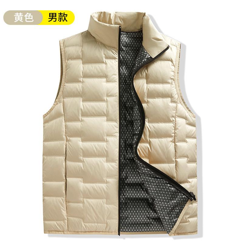 Down Vest Men's Autumn and Winter New Products Stand-up Collar Inner Thermal Vest Light Down Jacket Women