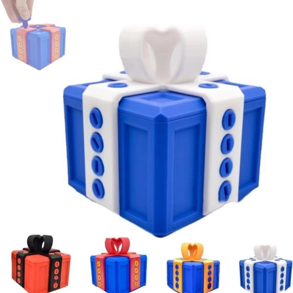 

3D Printed Annoying Gift Box Twist Storage Puzzle Box Portable Prank Storage Box Adults синій/червоний