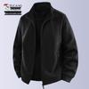 Woodpecker Men's High-End Fleece Jacket - Spring/Autumn Cardigan for Middle-Aged Dads