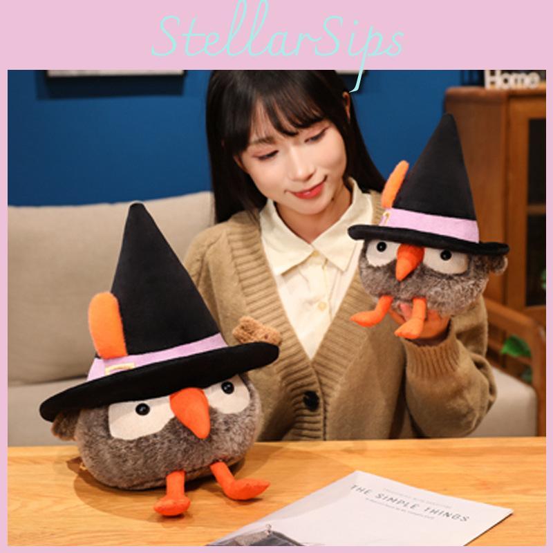 Owl Plush Toy Halloween Decor Cute Soft Stuffed Animal For Girls Home Office