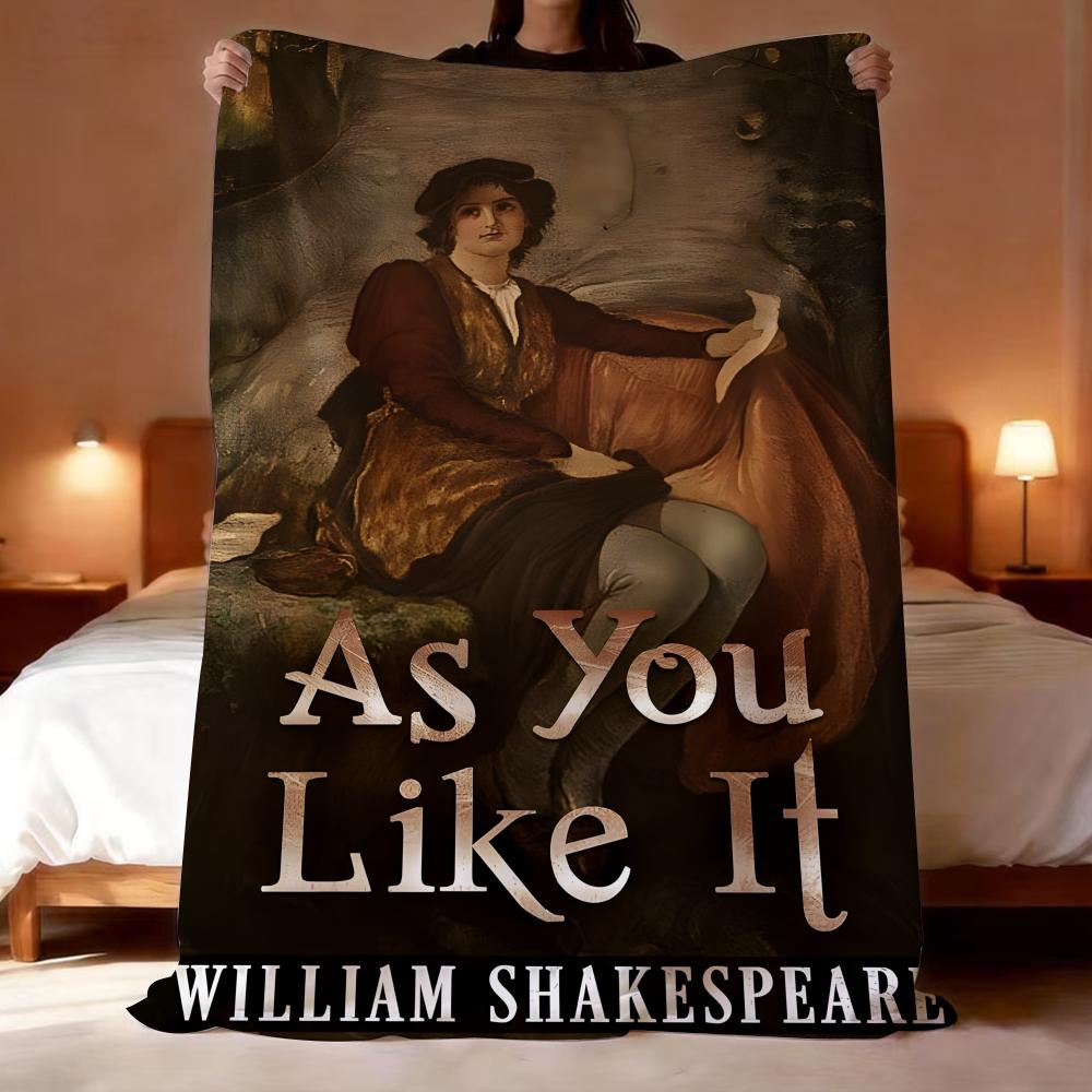 As You Like It Throw Lightweight 240g Flannel Blanket Soft Skin-friendly for Summer Cooling 75x90cm