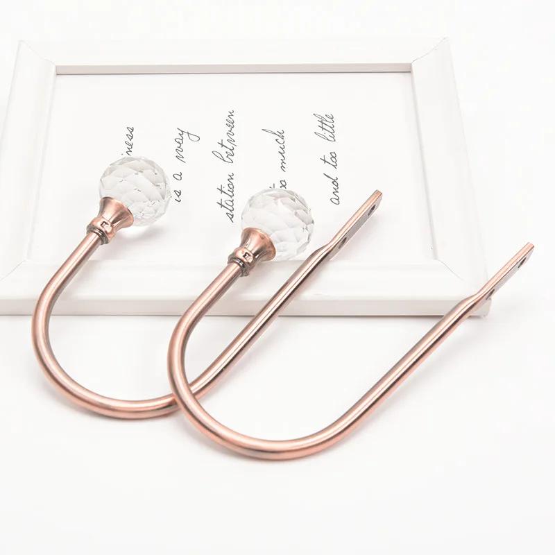 1pc Large Stylish Curtain Hold Back Metal Tie Tassel Arm Hook Loop Holder U Shaped Round Window Wall Decoration Hanger 2024 LS