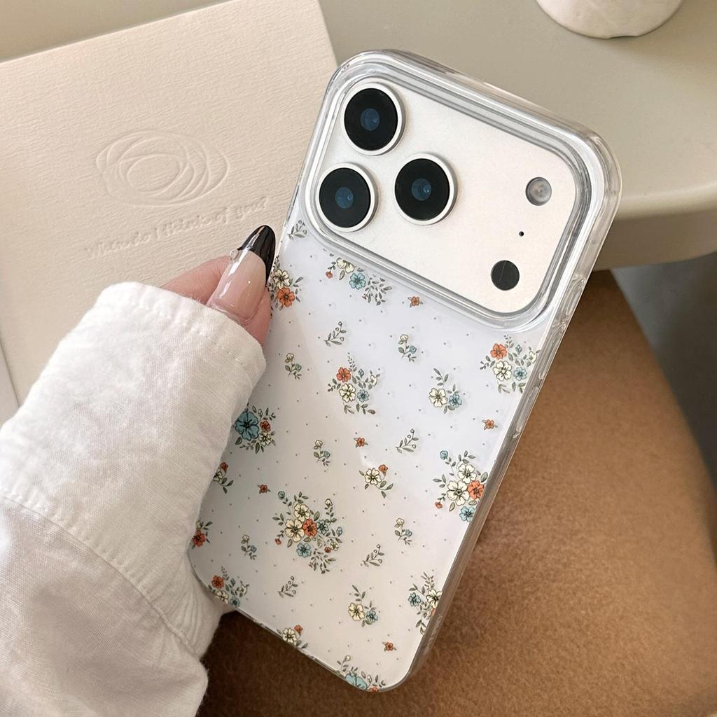 Retro Blomstermønster Telefondeksel for iPhone 16, iPhone 17 og iPhone 17 Pro Max