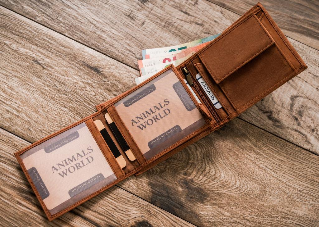 Portafoglio da uomo in pelle N992-CHM-HORSE-BL COGNAC
