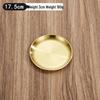 Korean Style Double-Layer Non-Magnetic Stainless Steel Insulated Golden Round Dinner Plate Tray